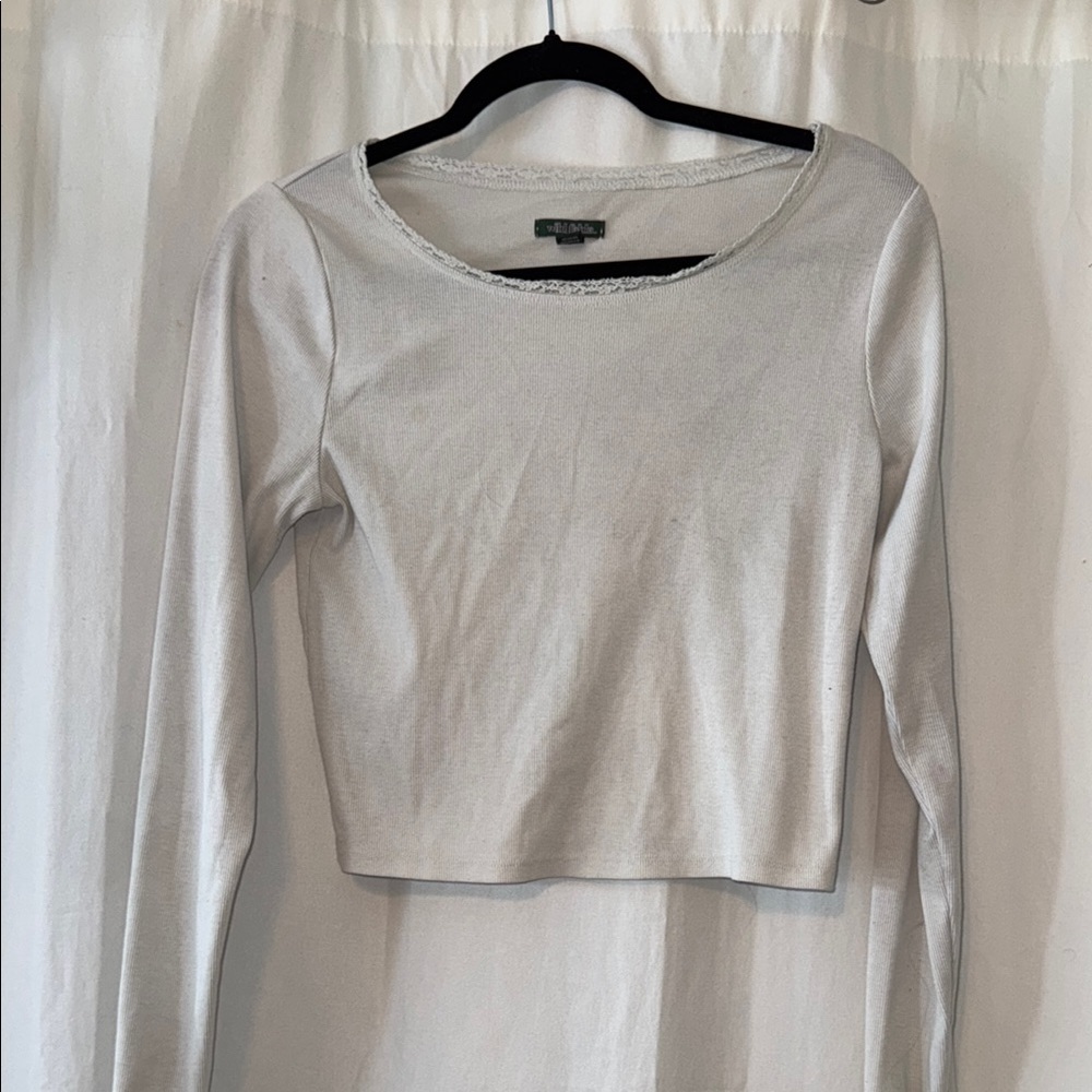 Lacy White Long Sleeve Top